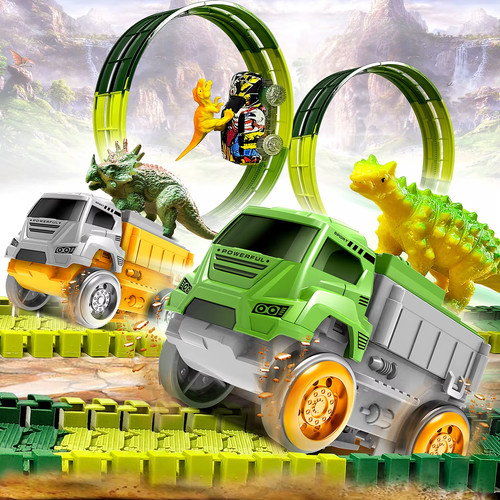 Electric dinosaur track car - electric,