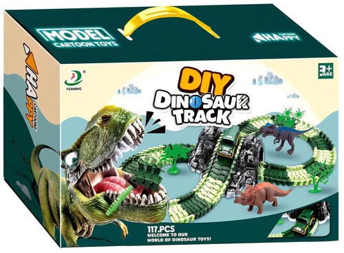 Dinosaur race track car toy - dinosaur,