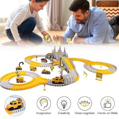 Race track set construction - track,