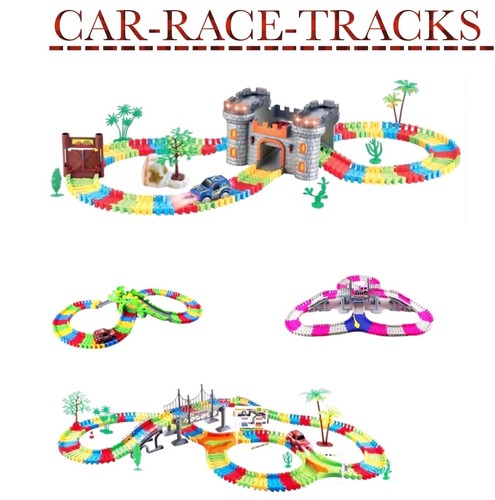 Flexible children car track - car,