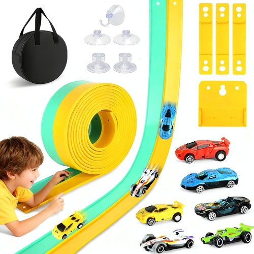 Car track flexible race - car, toy