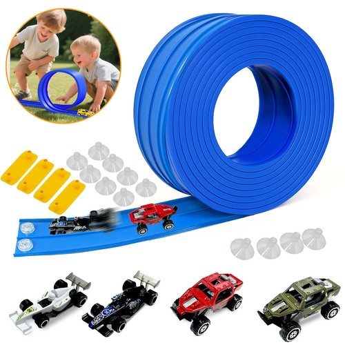 Flexible racing car track - car,