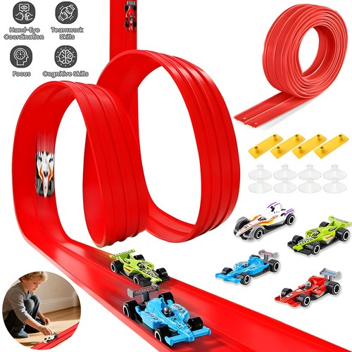 Kids car track set double - car,