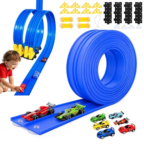 Flexible race track car - track,