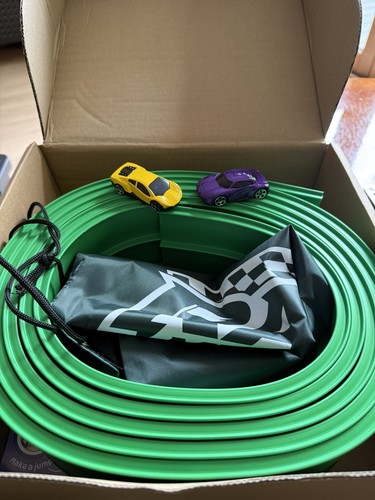 Flexible toy car track - car, for
